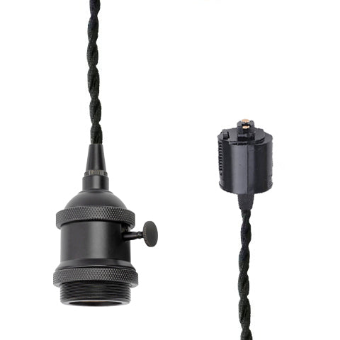 FSLIVING 3er-Pack Anpassbare Kabellänge Braun Retro 1-Licht-Anhänger mit Schalter Antik-Schnur Messingbeschichtetes Finish Innenbeleuchtung Café LED-Glühbirne kompatibel