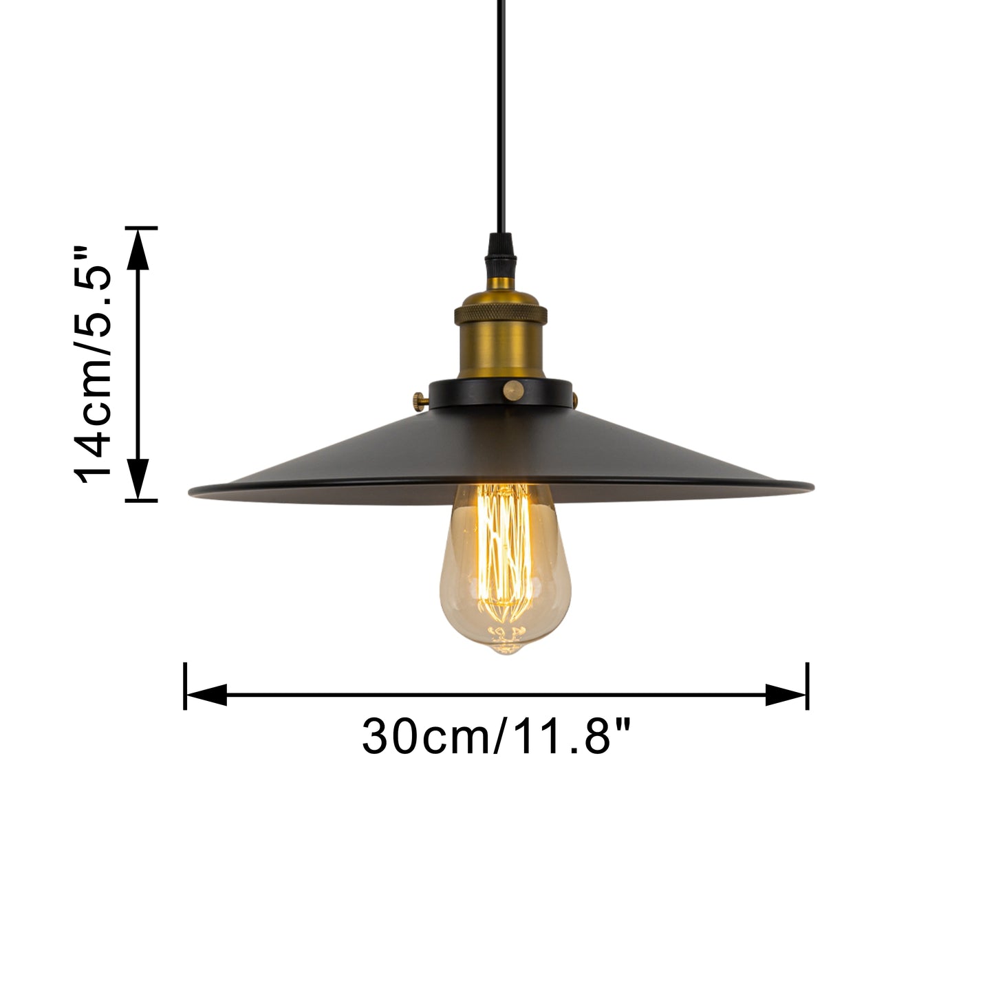 FSLiving ランプ直径30cm シーリングライト レトロペンダントライト インテリア照明 ペンダントランプ 天井照明 新生活 店舗照明