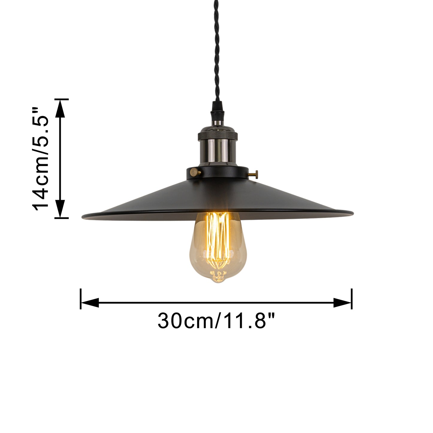 FSLiving ランプ直径30cm シーリングライト レトロペンダントライト インテリア照明 ペンダントランプ 天井照明 新生活 店舗照明
