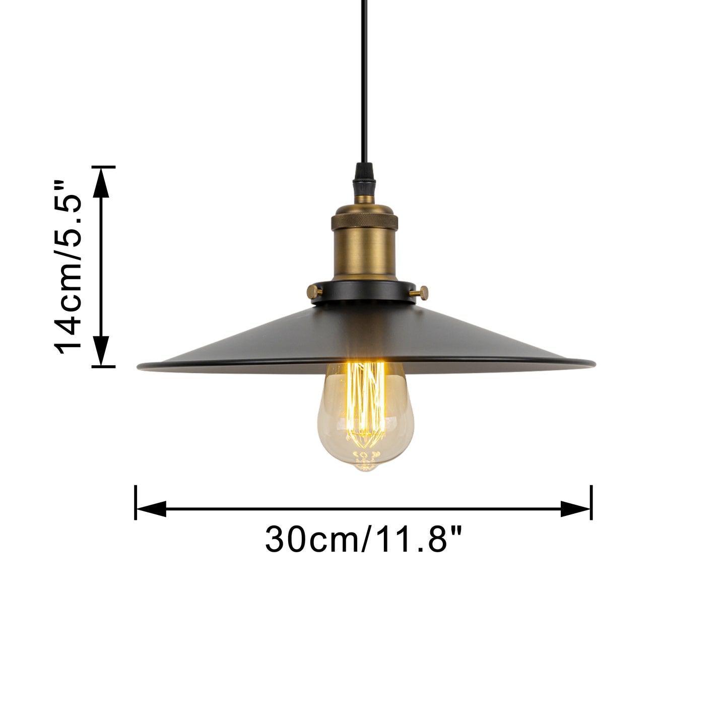 FSLiving ランプ直径30cm シーリングライト レトロペンダントライト インテリア照明 ペンダントランプ 天井照明 新生活 店舗照明