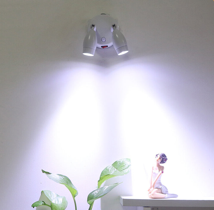 FSLiving Beleuchtungseinheit, 2 Lichter, dimmbar, Mini-Strahler, Schmuckvitrine, Display, Beleuchtungsausrüstung, schwarze Schale, LED-Einheit, Beleuchtungsset, Mini-Pflanzenlicht, LED-Strahler