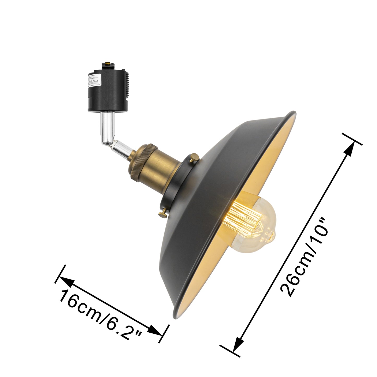 FSLiving レトロ LEDスポットライトダクトレール用 スポットライトダクトレール用 E26口金 ライティングレール照明器具 照射角度調節可能
