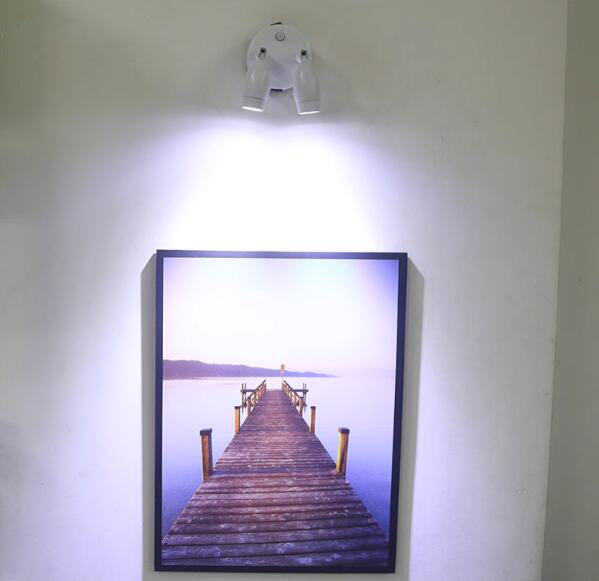 FSLiving Beleuchtungseinheit, 2 Lichter, dimmbar, Mini-Strahler, Schmuckvitrine, Display, Beleuchtungsausrüstung, schwarze Schale, LED-Einheit, Beleuchtungsset, Mini-Pflanzenlicht, LED-Strahler