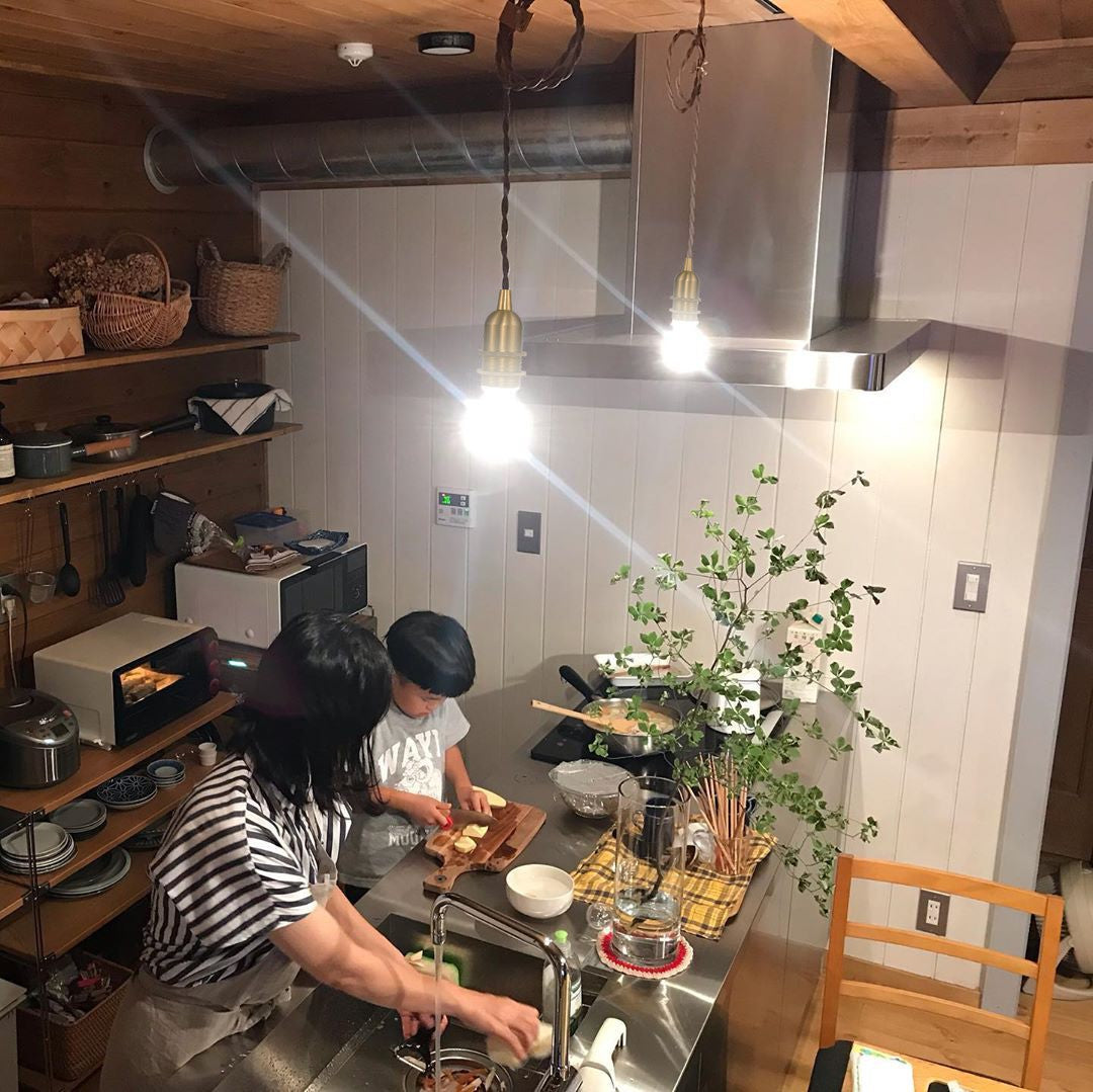 FSLIVING E17 Brass Socket, Duct Rail Type, Cord Storage Cup Included, Freely Adjustable Length, With Switch, Retro 1 Light Pendant, Twisted Cord, Brass Plated Old Finish, Interior Lighting, Cafe, LED Bulb Compatible, Light Socket, Duct Rail Light, Lightin