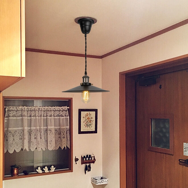 FSLiving ランプ直径30cm シーリングライト レトロペンダントライト インテリア照明 ペンダントランプ 天井照明 新生活 店舗照明