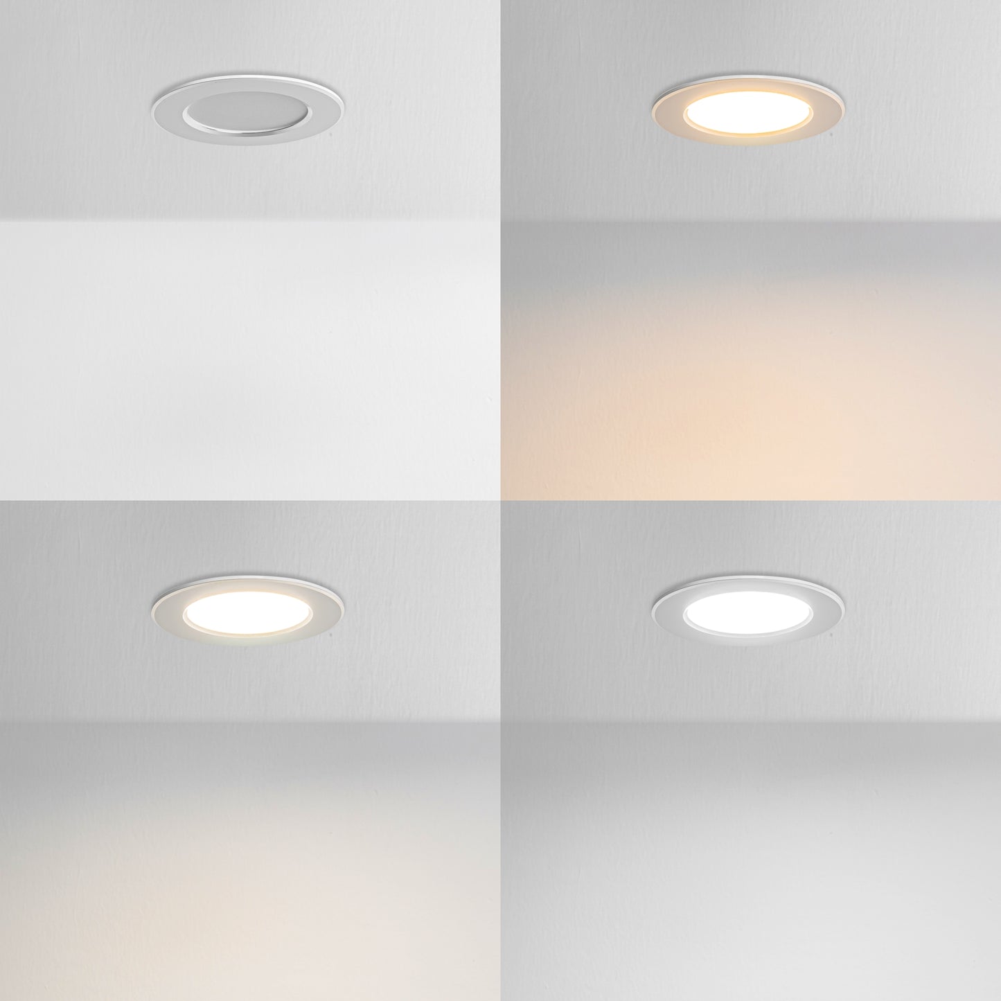 FSLiving LEDダウンライト コンセント式 取付便利 調光調色 リモコン付き φ950mm ダウンライト LED 拡散光 ベースタイプ 屋内用 室内用 埋込式 LEDライト ホワイト