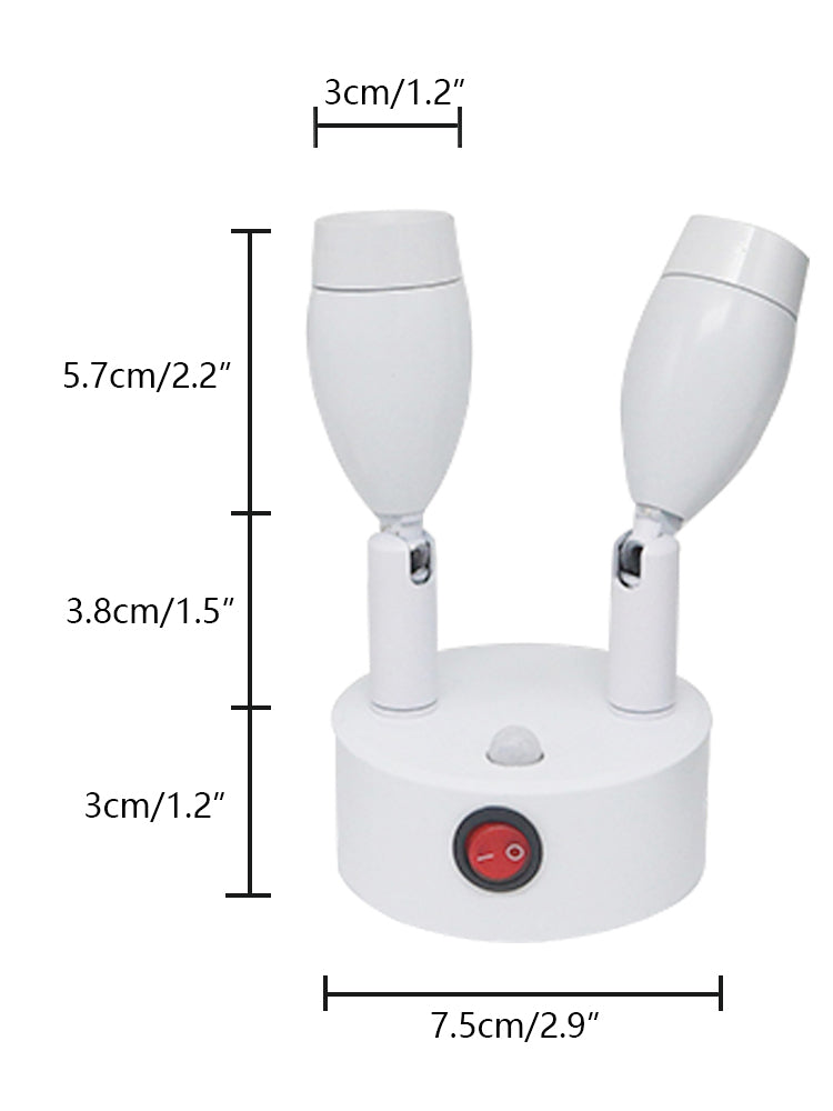 FSLiving Beleuchtungseinheit, 2 Lichter, dimmbar, Mini-Strahler, Schmuckvitrine, Display, Beleuchtungsausrüstung, schwarze Schale, LED-Einheit, Beleuchtungsset, Mini-Pflanzenlicht, LED-Strahler