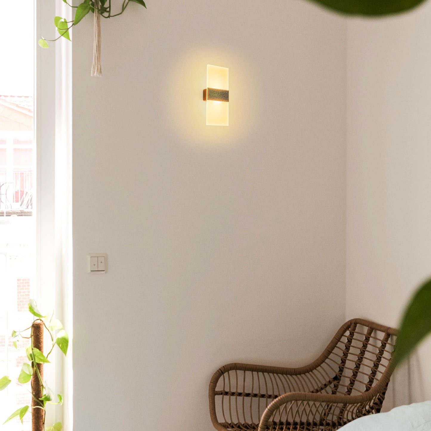FSLiving 5w電球色 キラキラ LED ブラケットライト ウォールライト 目に優しい 間接照明 卓上ライト ベッドサイドランプ 壁掛けライト 高輝度 省エネ 目に優しい キッチンライトアルミ 屋内照明 ナットライト 授乳ライト 美容院