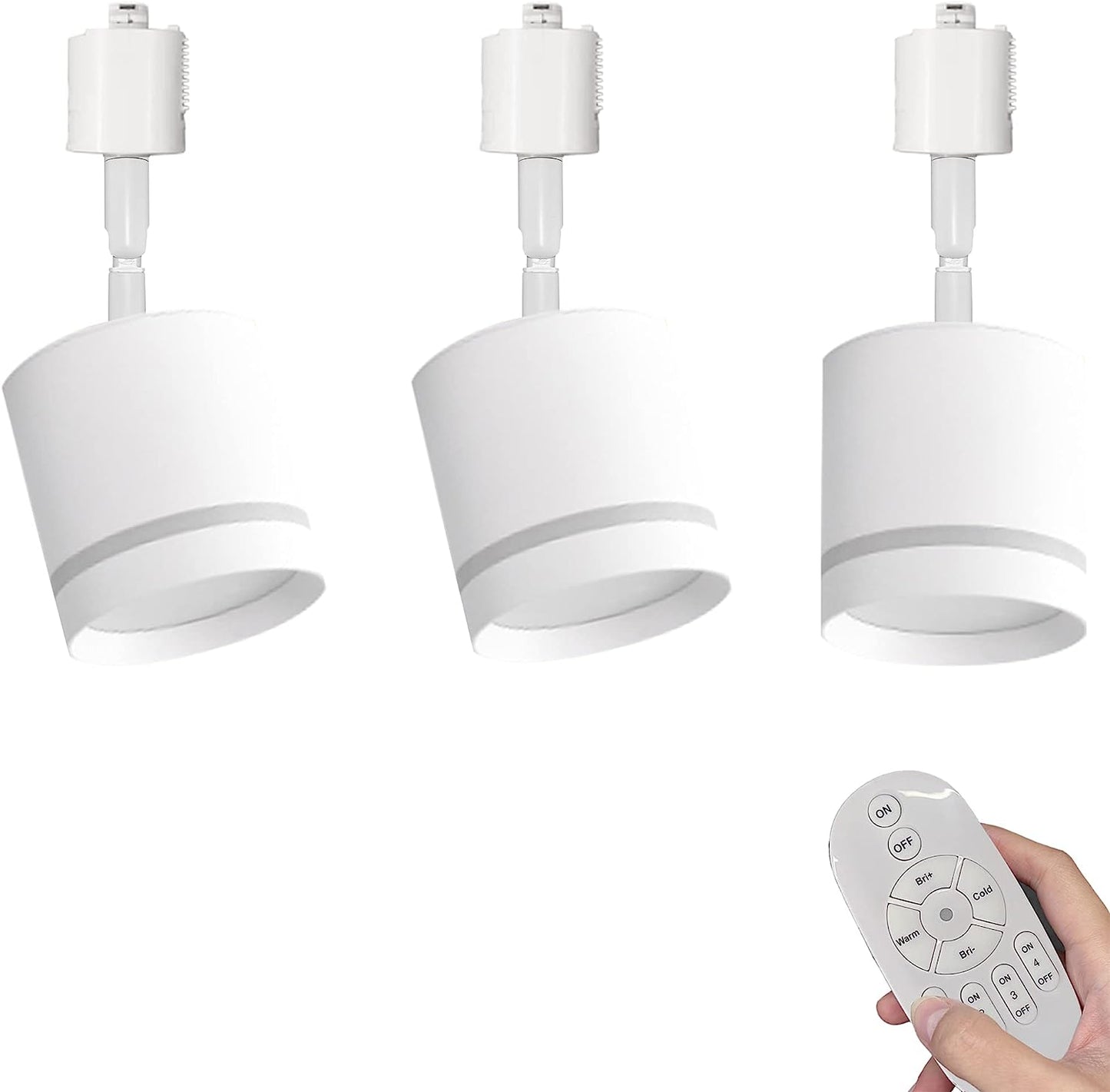FSLiving 9W (Equivalent to 100W) Downlight with Remote Control, Dimming, Toning, Adjustable Angle, LED Lighting Rail Light, Built-in Spotlight, Lighting Rail Lighting, For Ceiling, Dining, Living Room