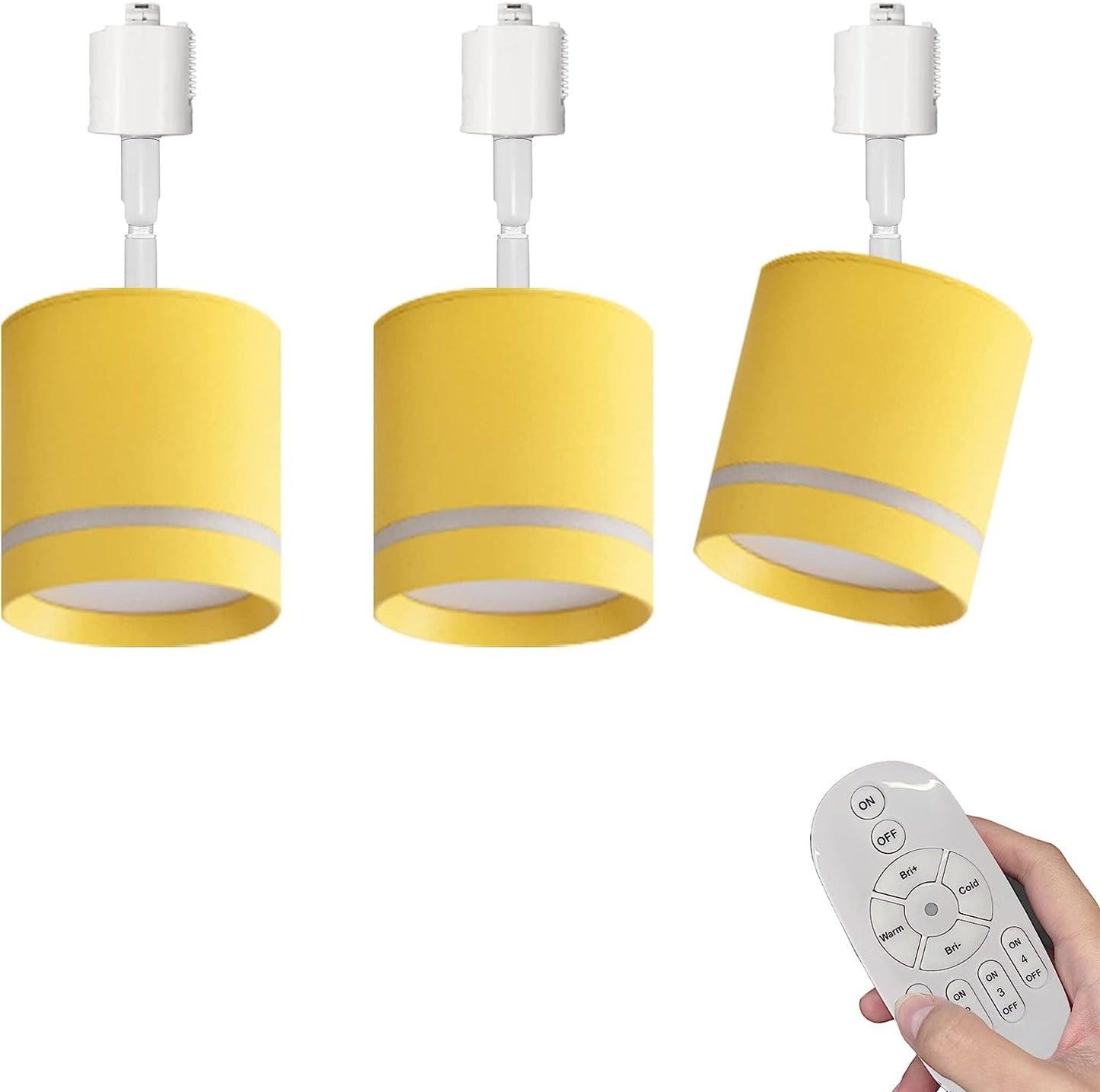 FSLiving 9W (Equivalent to 100W) Downlight with Remote Control, Dimming, Toning, Adjustable Angle, LED Lighting Rail Light, Built-in Spotlight, Lighting Rail Lighting, For Ceiling, Dining, Living Room