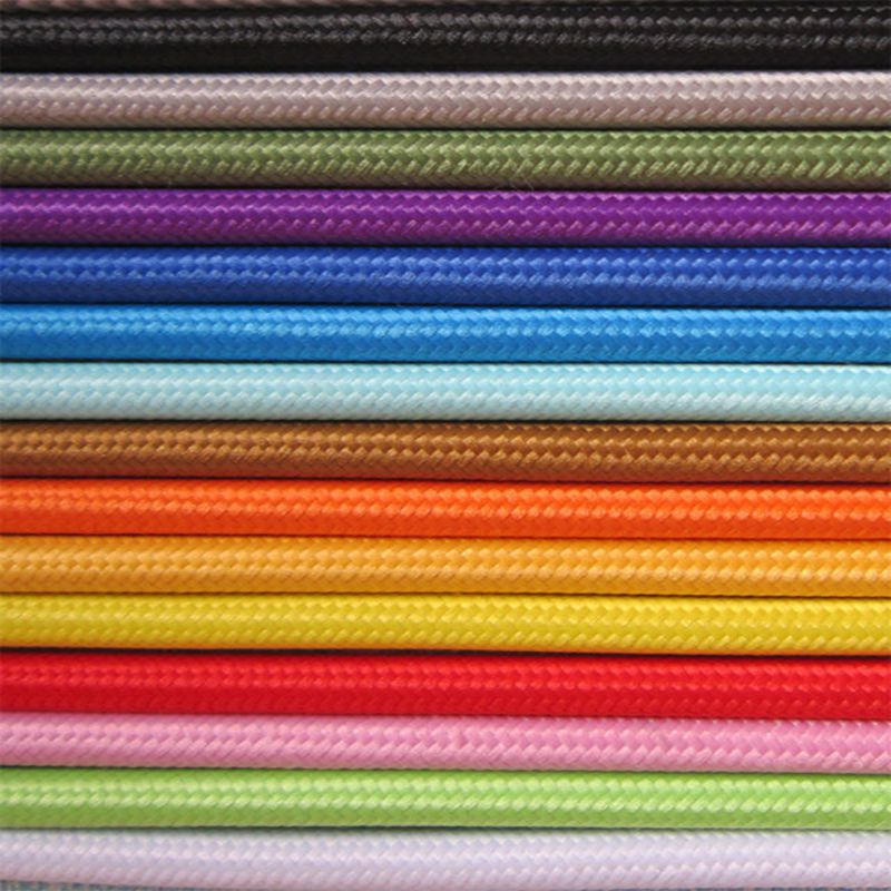 FSliving 10 m/50 m/100 m DIY 2-adriges verdrilltes Kabel, Kabel, gestrickter Draht, Lampenleuchter, verdrillter Draht, doppeladriger Draht, Edison-Retro-Birnendraht