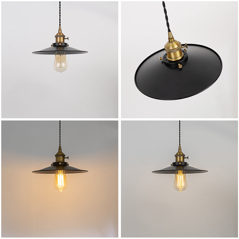 FSLIVING Kanalschienentyp mit Kabelaufbewahrungsbecher, einstellbare Länge, frei mit Schalter, Retro, 1 Licht, Anhänger, Innenbeleuchtung, Café, LED-Glühbirne, kompatibel mit Lampenfassung, Beleuchtungsschiene, E26