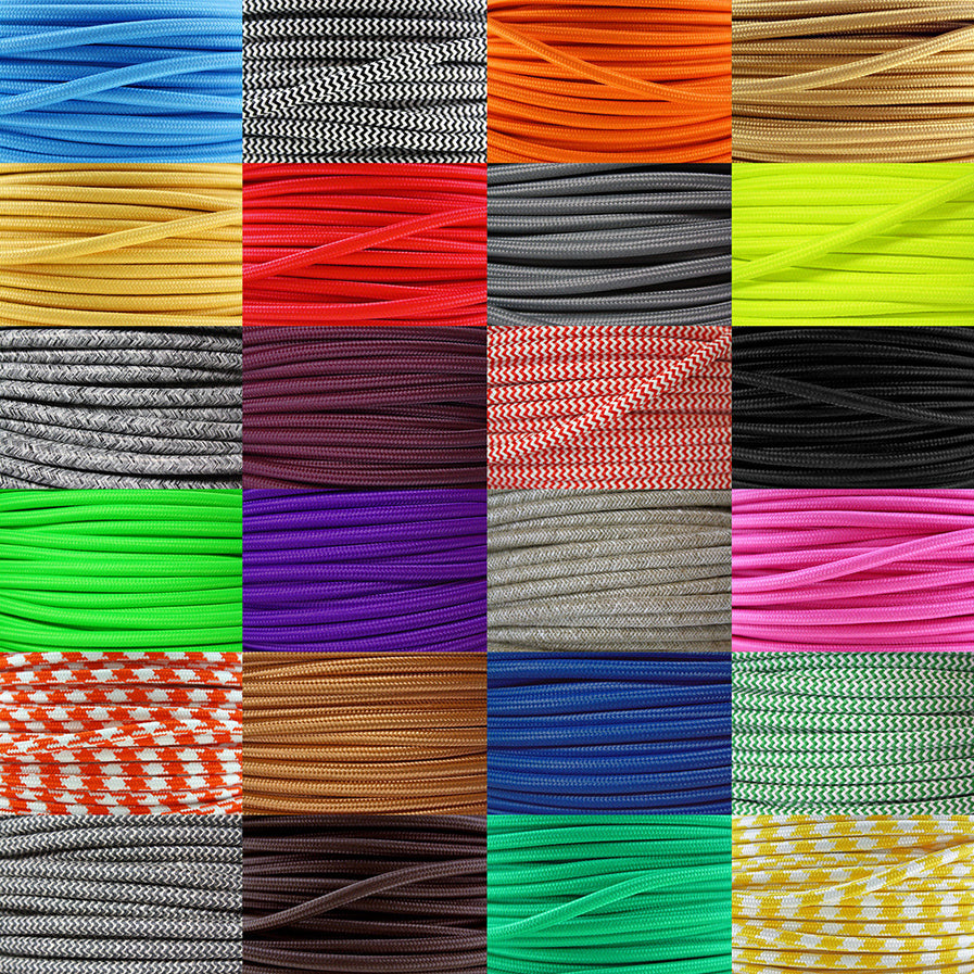 FSliving 10 m/50 m/100 m DIY 2-adriges verdrilltes Kabel, Kabel, gestrickter Draht, Lampenleuchter, verdrillter Draht, doppeladriger Draht, Edison-Retro-Birnendraht