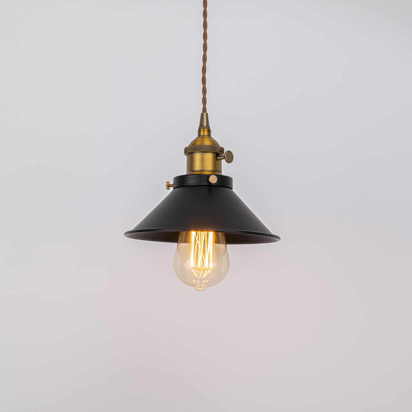 FSLIVING Kanalschienentyp mit Kabelaufbewahrungsbecher, einstellbare Länge, frei mit Schalter, Retro, 1 Licht, Anhänger, Innenbeleuchtung, Café, LED-Glühbirne, kompatibel mit Lampenfassung, Beleuchtungsschiene, E26