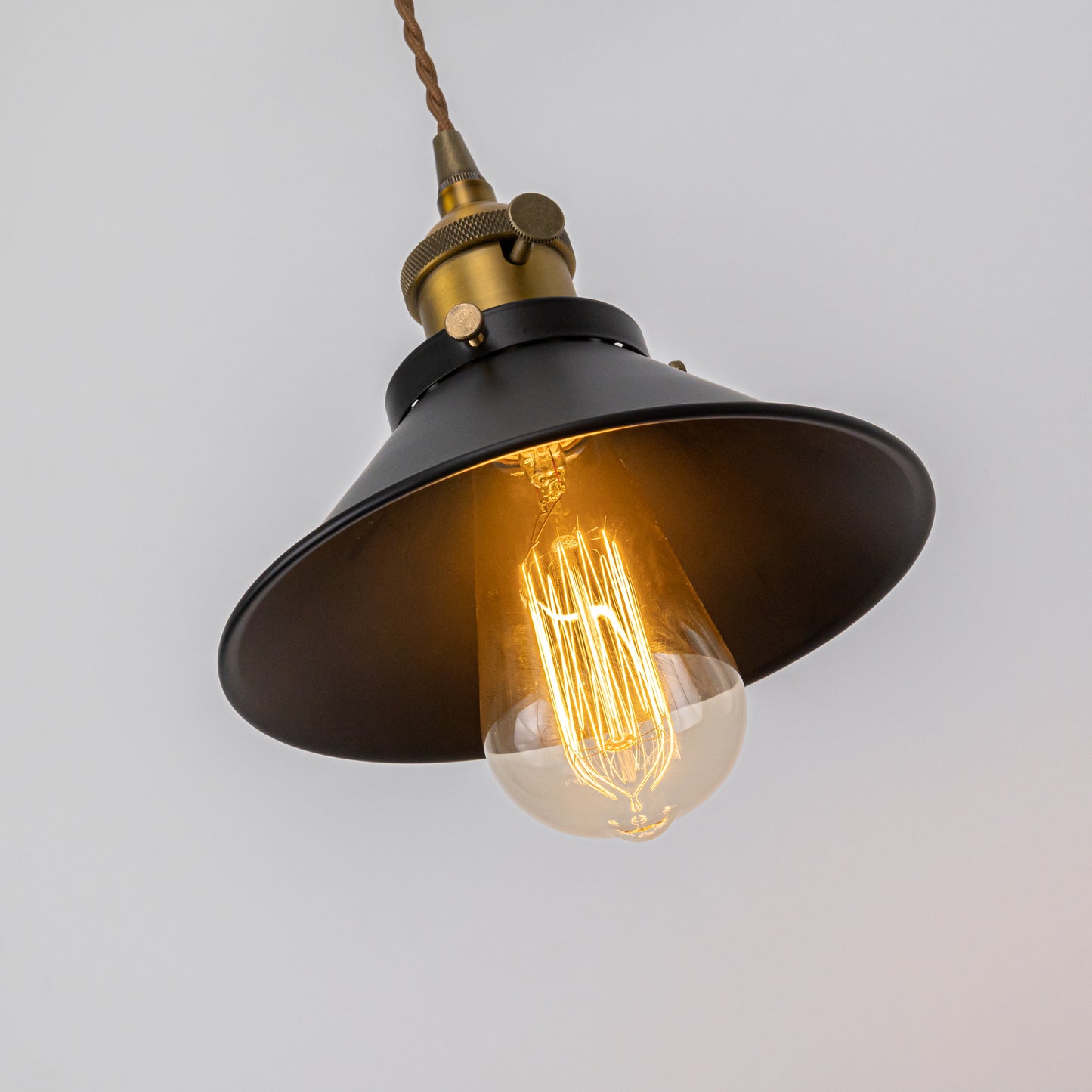 FSLIVING Kanalschienentyp mit Kabelaufbewahrungsbecher, einstellbare Länge, frei mit Schalter, Retro, 1 Licht, Anhänger, Innenbeleuchtung, Café, LED-Glühbirne, kompatibel mit Lampenfassung, Beleuchtungsschiene, E26