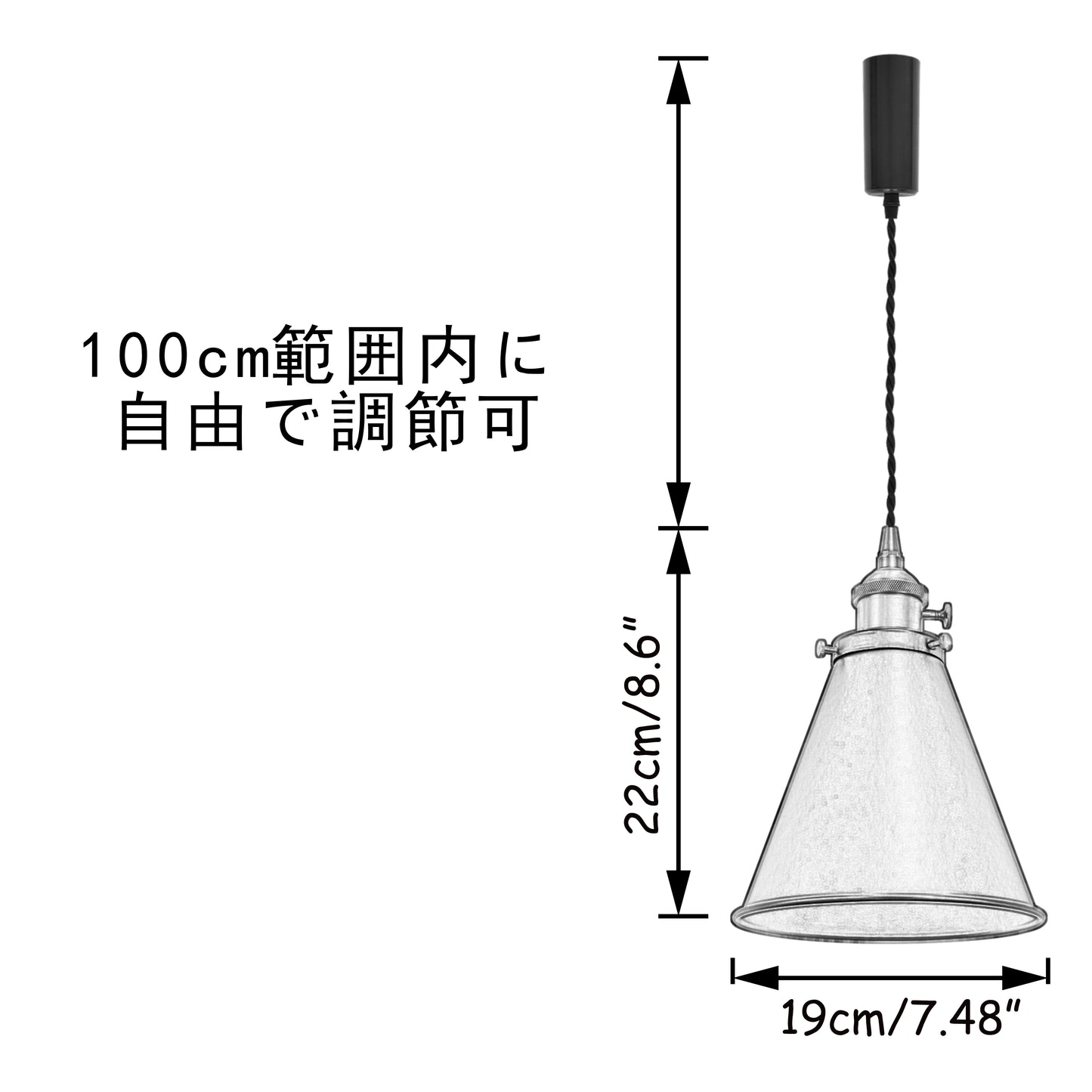 FSLIVING Duct Rail Type with Cord Storage Cup Adjustable Length Freely with Switch Retro 1 Light Pendant Interior Lighting Cafe LED Bulb Compatible Light Socket Lighting Rail Light E26