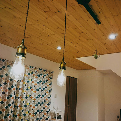 FSLIVING Pack of 3 Customizable Cord Length Brown Retro 1 Light Pendant with Switch Antique String Brass Plated Finish Interior Lighting Cafe LED Bulb Compatible
