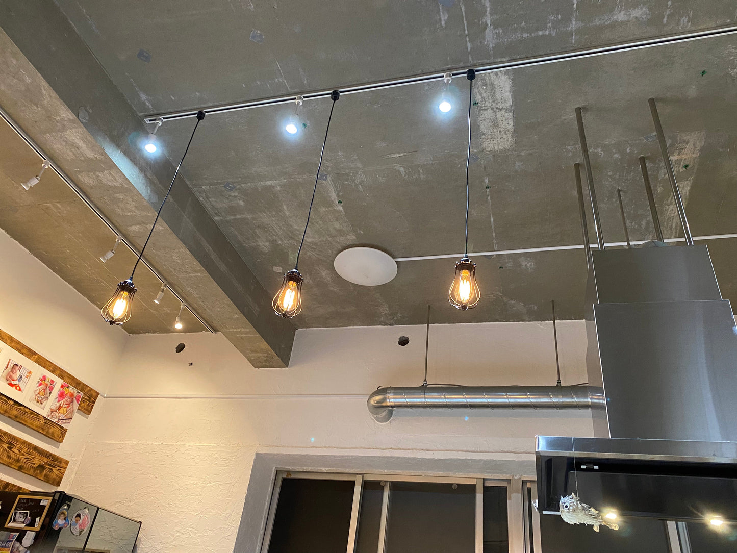 ペンダントライト シーリングライト 引っ掛けシーリング式 工事不要 E26口金 LED対応 アンティーク調 スチール製 照明器具