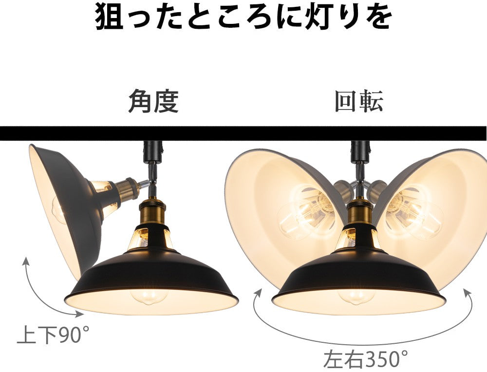 FSLiving スポットライト 配線ダクトレール用 角度調節可能 E26 ライティングレール レールライト 天井照明 おしゃれ 照明器具 ダイニング リビング用 居間用 TB0196