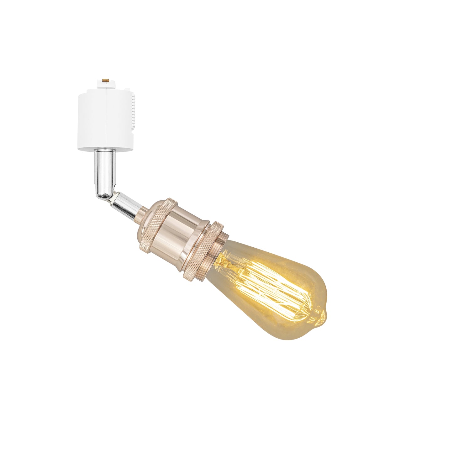 FSLiving 3個パック LEDスポットライトダクトレール用 スポットライトダクトレール用 E26口金 ライティングレール照明器具 照射角度調節可能 レトロソケット