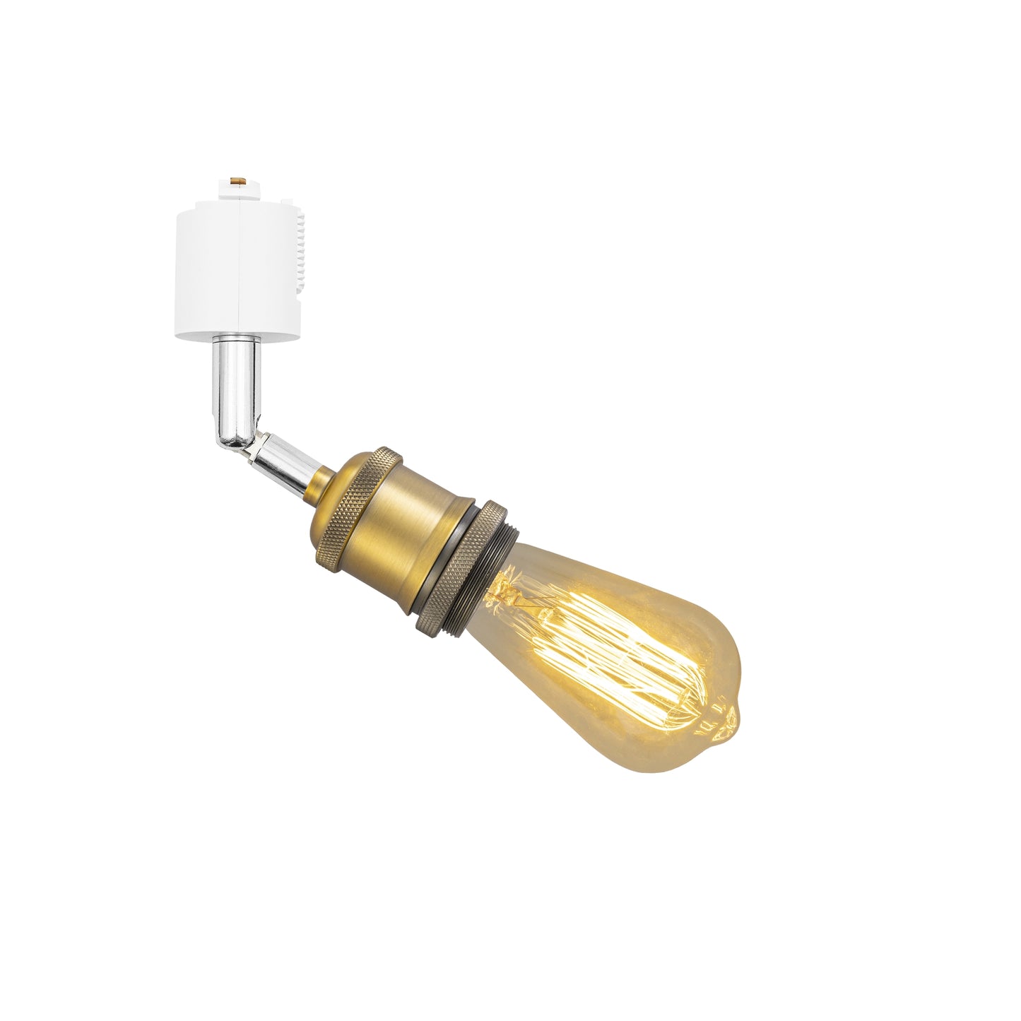 FSLiving 3個パック LEDスポットライトダクトレール用 スポットライトダクトレール用 E26口金 ライティングレール照明器具 照射角度調節可能 レトロソケット