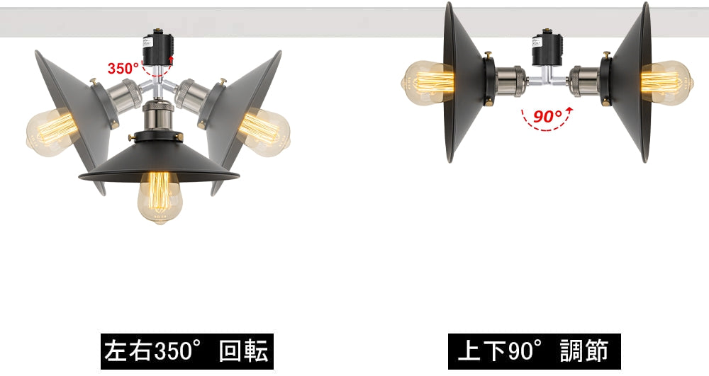 FSLiving スポットライト 配線ダクトレールライト ライティングレール レールライト 天井照明 照明器具 ブラック 直径22cm