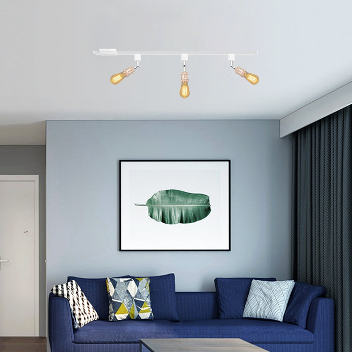 FSLiving 3個パック LEDスポットライトダクトレール用 スポットライトダクトレール用 E26口金 ライティングレール照明器具 照射角度調節可能 レトロソケット