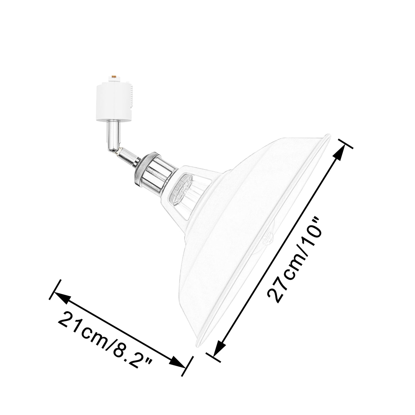 FSLiving LEDスポットライトダクトレール用 スポットライトダクトレール用 E26口金 ライティングレール照明器具 照射角度調節可能 TB0326-WXTGD