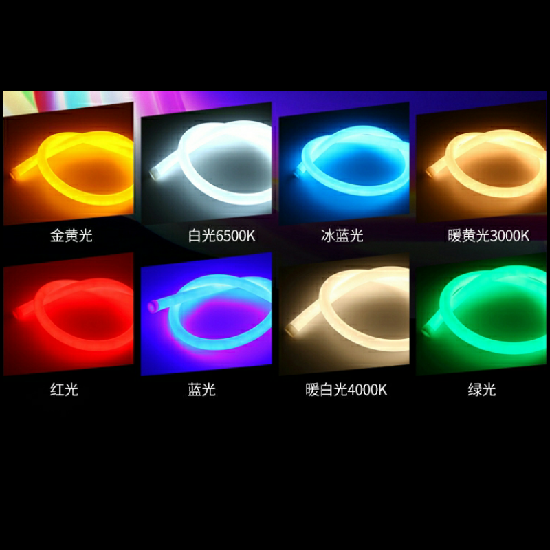 fsliving 2メートル 360ネオンライト 発光ネオン 防水 切断可 超輝度 360度光るLEDネオン DC24V