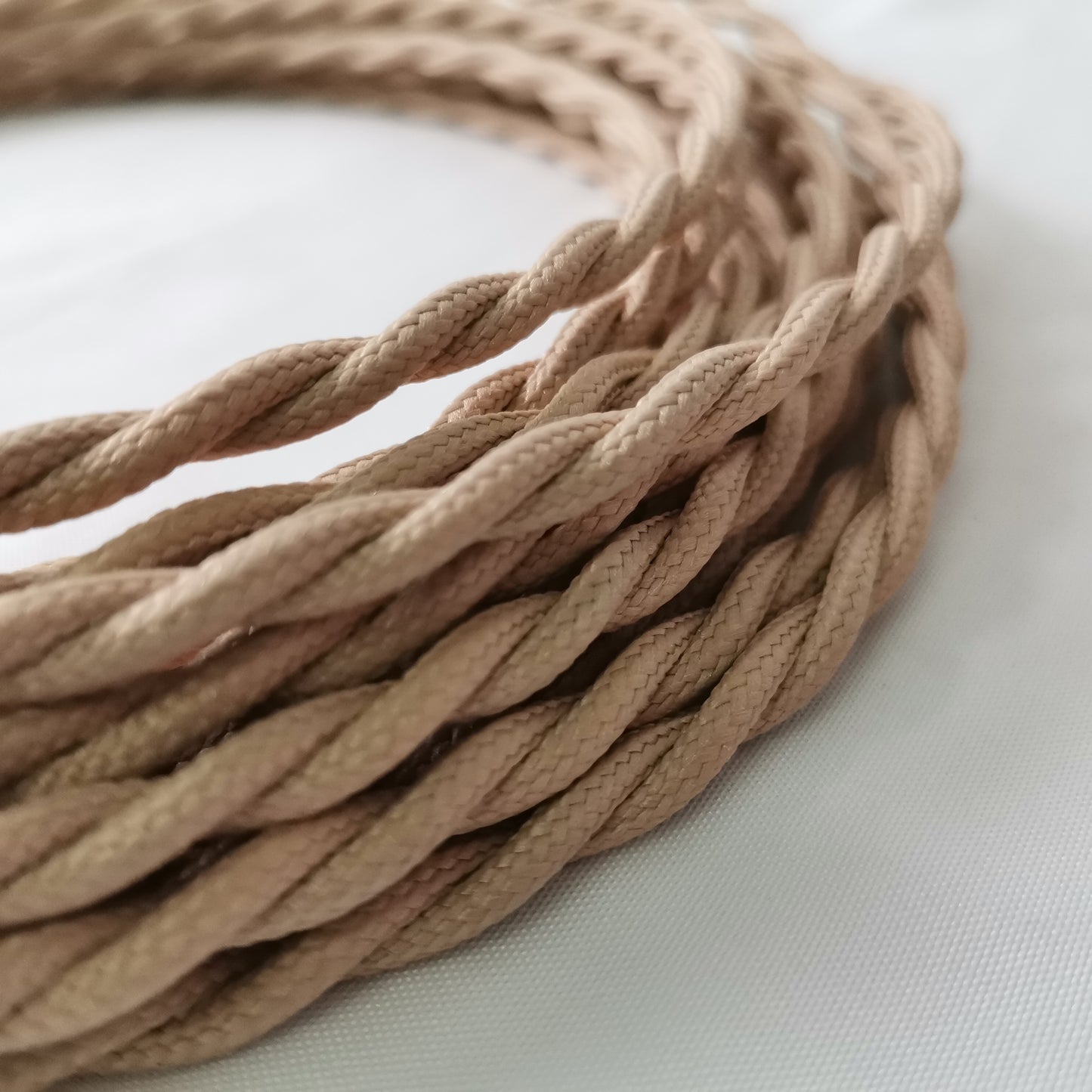 FSliving 10 m/50 m/100 m DIY 2-adriges verdrilltes Kabel, Kabel, gestrickter Draht, Lampenleuchter, verdrillter Draht, doppeladriger Draht, Edison-Retro-Birnendraht