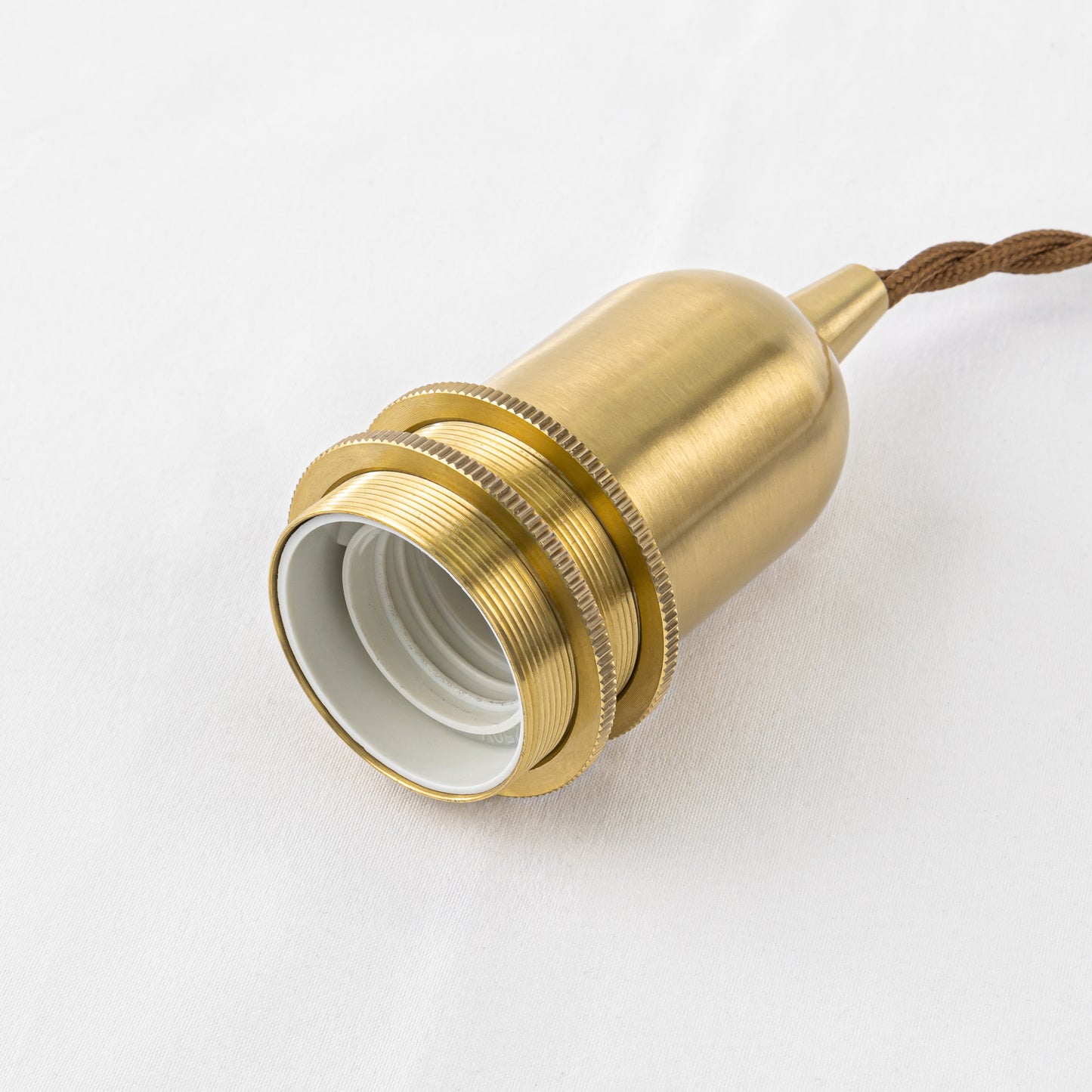 FSLIVING E26 真鍮ソケット レトロ ペンダントライト 1灯ペンダント コンセント式 真鍮メッキ インテリア照明 カフェ LED電球対応