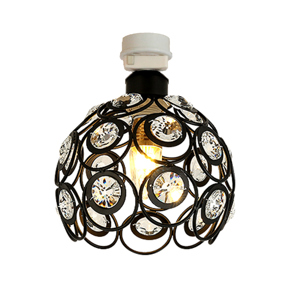 FSLiving Crystal Bling Small Ceiling Light Tray Lighting Foyer Lighting E26 Ceiling Light