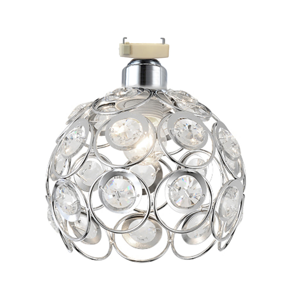 FSLiving Crystal Bling Small Ceiling Light Tray Lighting Foyer Lighting E26 Ceiling Light