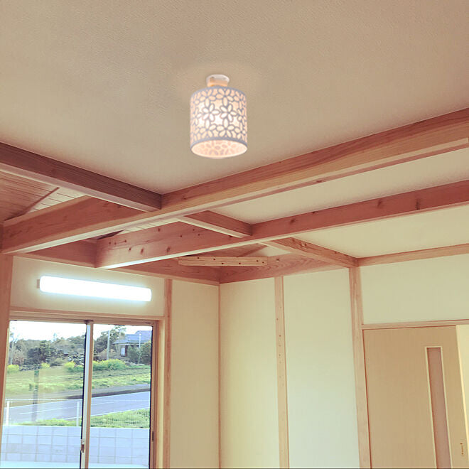 FSLiving Ceiling Light, Cute Flower Toilet Light, Entrance Light, Japanese Room, Scandinavian Japanese Style, Hanging Ceiling Light, Small Ceiling Light, No Construction Required, Lighting Fixture, Ceiling Light E26