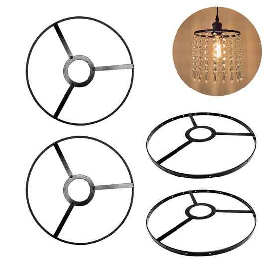 FSLiving 3 Sets DIY Shade Skeleton for Lampshade Shade Frame for Table Lamp Pendant Shade Bone Holder