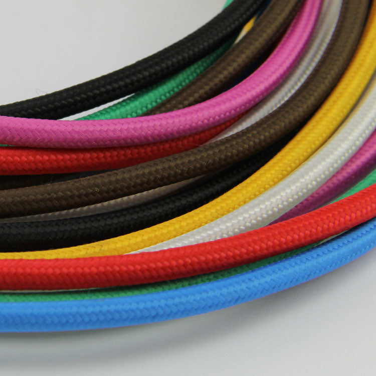 FSliving 10 m/50 m/100 m DIY 2-adriges verdrilltes Kabel, Kabel, gestrickter Draht, Lampenleuchter, verdrillter Draht, doppeladriger Draht, Edison-Retro-Birnendraht