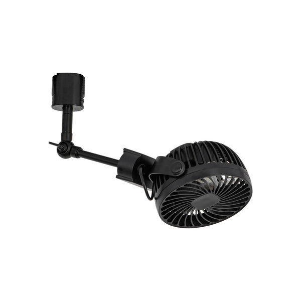 fsliving Duct rail mounted fan, circulator, electric fan, adjustable angle, with arm, plant growth, air circulation, small blower, small fan, duct rail fan