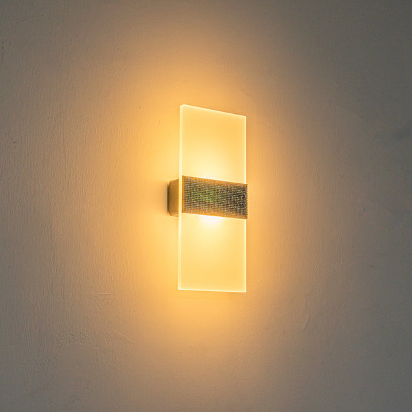 FSLiving 5ｗ電球色 キラキラ LED ブラケットライト ウォールライト  目に優しい 間接照明 卓上ライト ベッドサイドランプ 壁掛けライト 高輝度 省エネ 目に優しい キッチンライトアルミ 屋内照明 ナットライト 授乳ライト 美容院