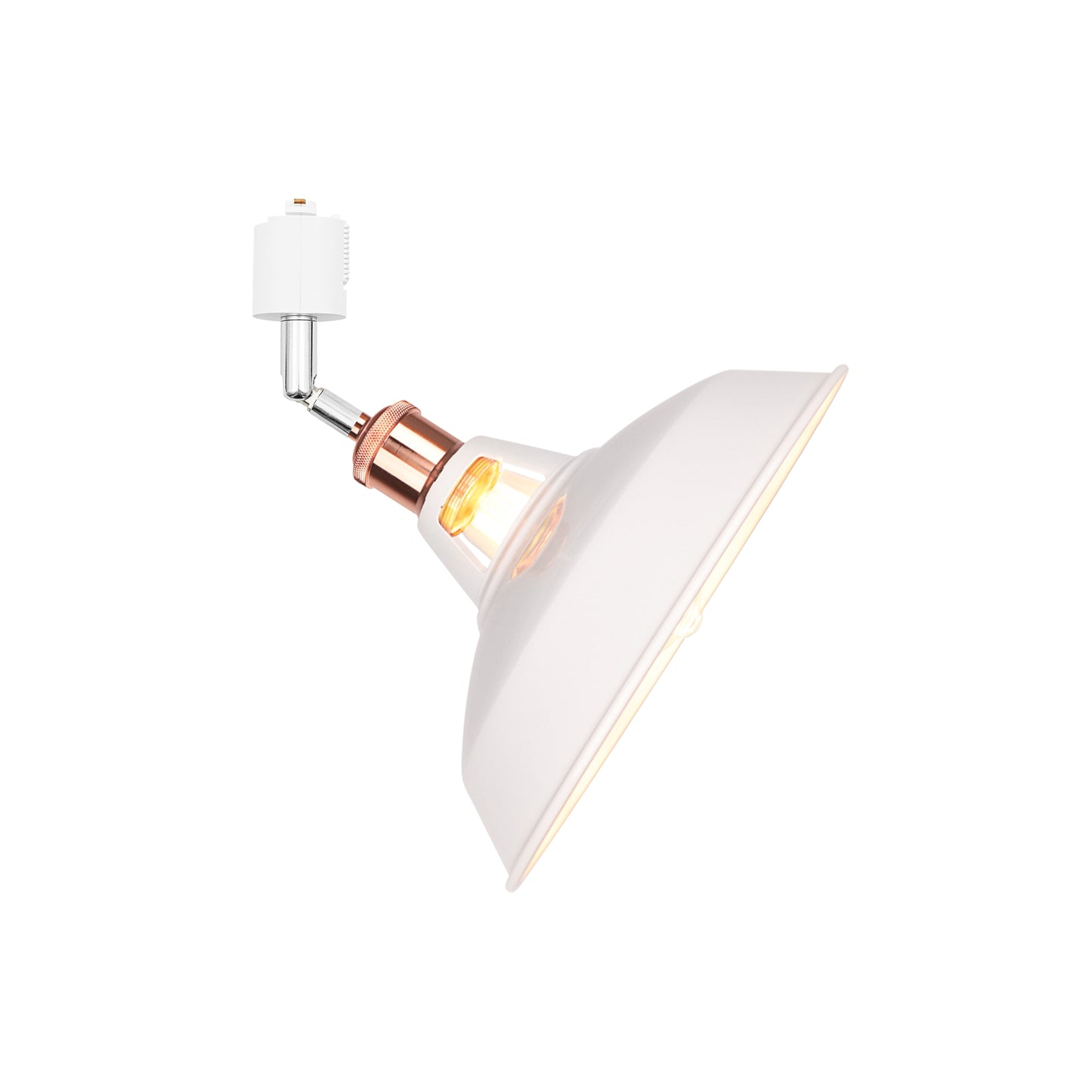 FSLiving  LEDスポットライトダクトレール用 スポットライトダクトレール用 E26口金 ライティングレール照明器具 照射角度調節可能 TB0326-WXTGD