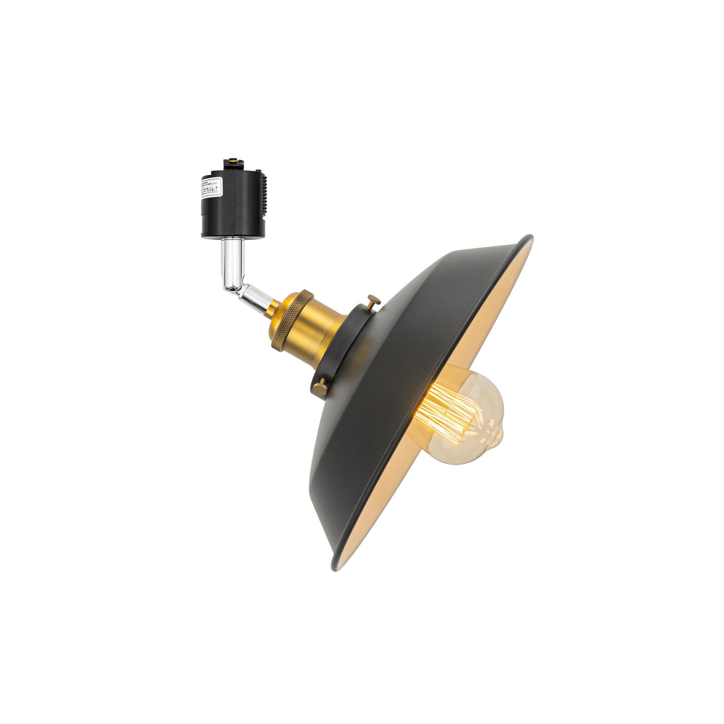 FSLiving レトロ LEDスポットライトダクトレール用 スポットライトダクトレール用 E26口金 ライティングレール照明器具 照射角度調節可能 レトロゴールド