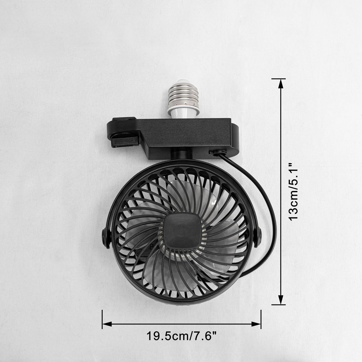 fsliving E26ソケット /ファン サーキュレーター/ 扇風機 /角度調節 植物育成 空気循環 小型送風機 小型ファン ダクトレール用