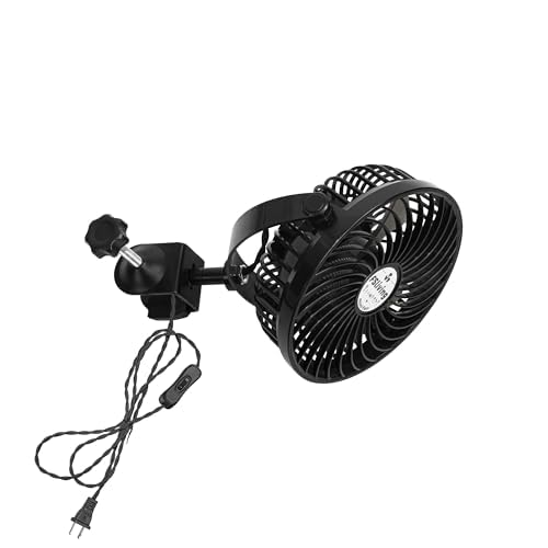 fsliving 送風機　植物用サーキュレーター　クリップ式　コード長さ180cm　on・offスイッチ　コンセント式 本体にon/offスイッチ付き 　リビングルーム用 オシャレ 簡約 キッチン 角度調節可 工事不要　取付簡単