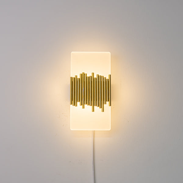 FSLiving 5ｗ電球色 ゴールド  LED ブラケットライト ウォールライト コンセント式 工事不要 目に優しい 間接照明 卓上ライト ベッドサイドランプ 壁掛けライト 高輝度 省エネ 目に優しい キッチンライトアルミ 屋内照明 ナットライト 授乳ライト