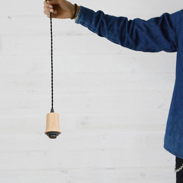 FSLIVING  木製ソケット １灯ペンダント インテリア照明 カフェ LED電球対応 E26  ライトソケット
