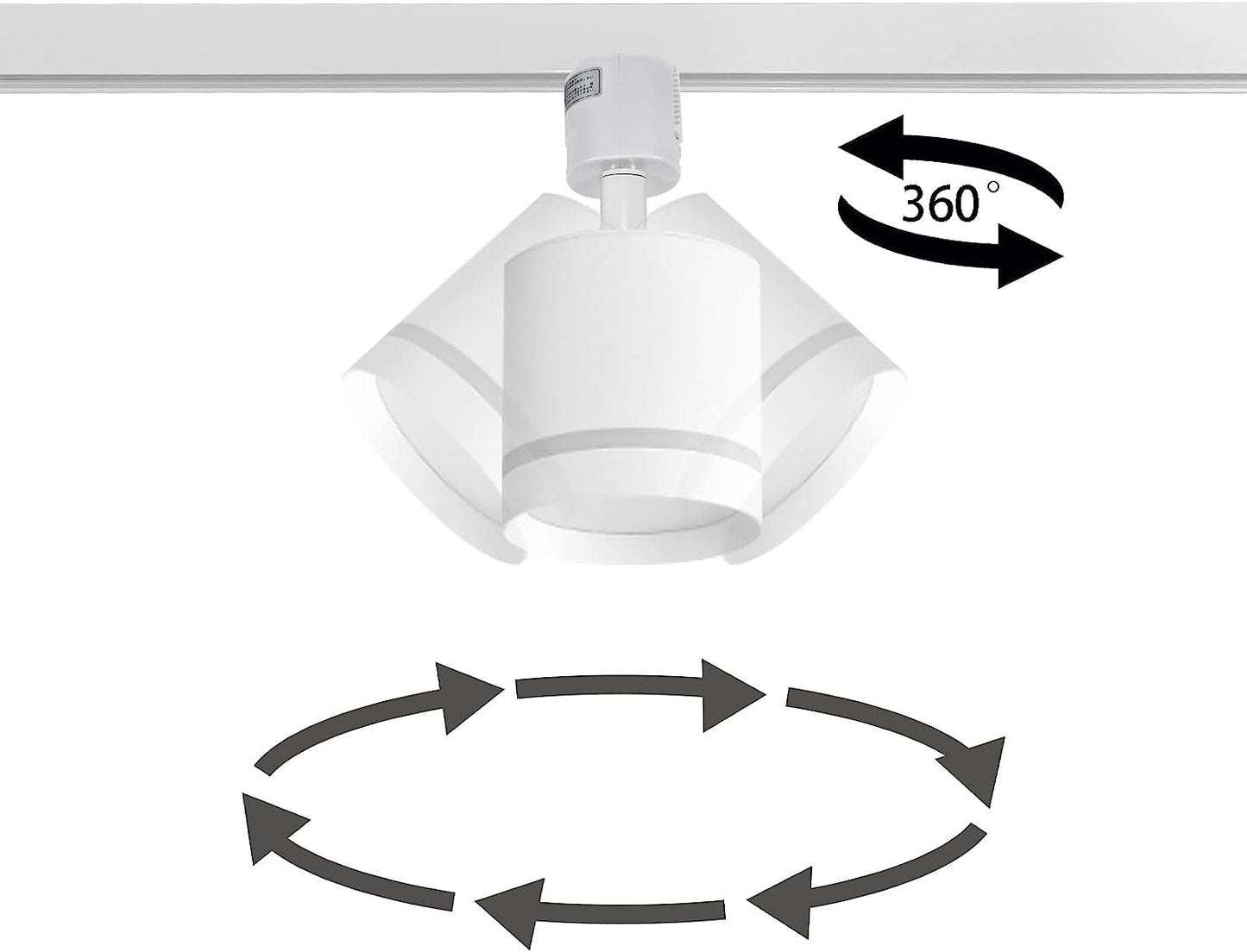 FSLiving 9W (entspricht 100W) Downlight mit Fernbedienung, Dimmen, Tonen, Einstellbarer Winkel, LED-Lichtschiene, Einbaustrahler, Beleuchtung der Lichtschiene, Für Decke, Esszimmer, Wohnzimmer