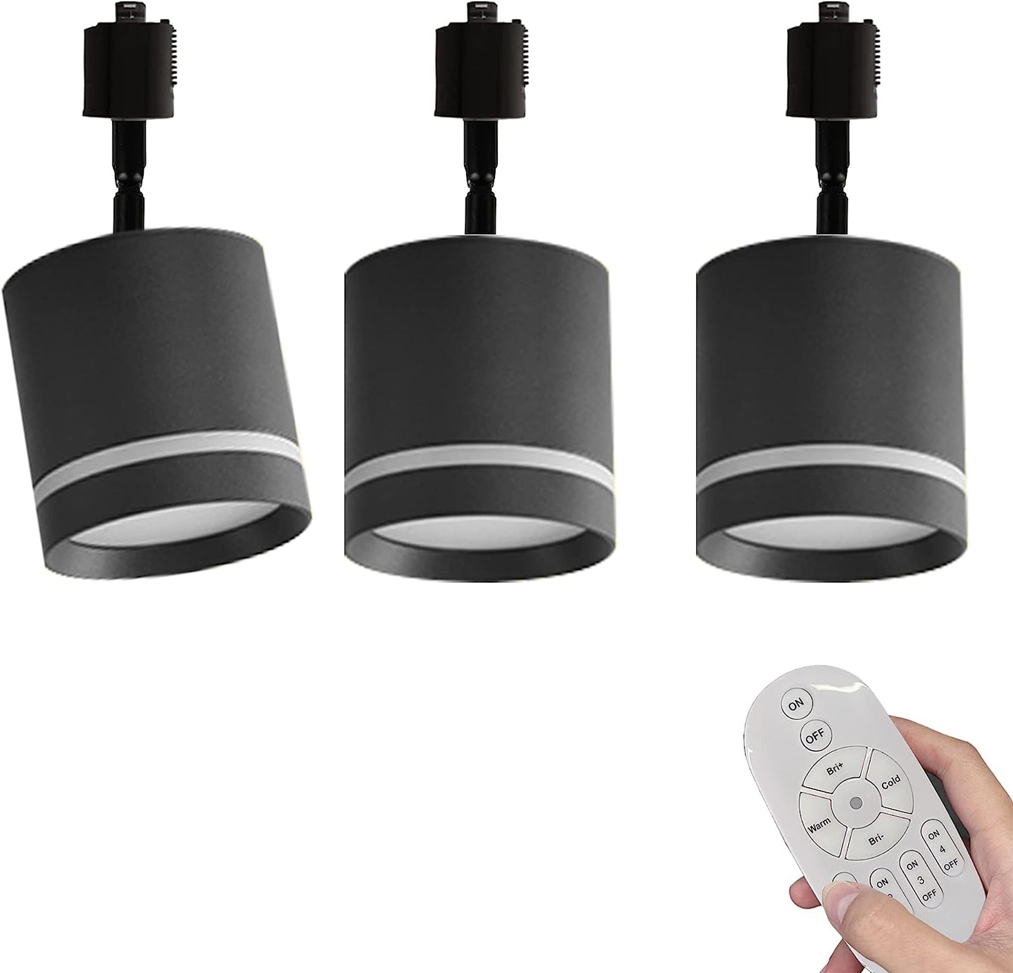 FSLiving 9W (entspricht 100W) Downlight mit Fernbedienung, Dimmen, Tonen, Einstellbarer Winkel, LED-Lichtschiene, Einbaustrahler, Beleuchtung der Lichtschiene, Für Decke, Esszimmer, Wohnzimmer