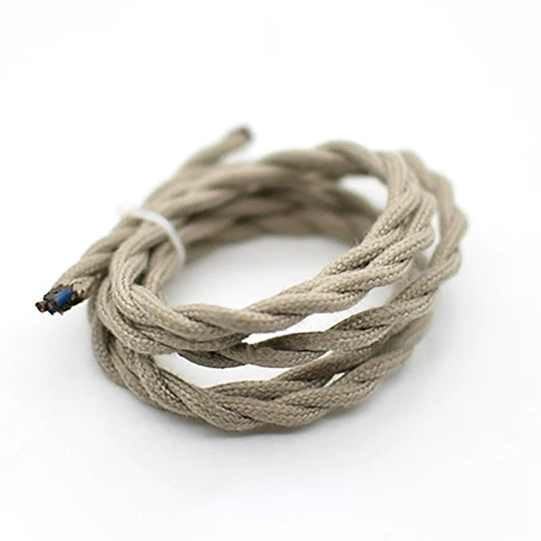 FSLIVING 10メートル ツイストコード 丸打コード DIY 2ココード 配線 コード 電線 ケーブル ニット線 耐熱絶縁電線 編組生地ワイヤー PJ0943TH-10M