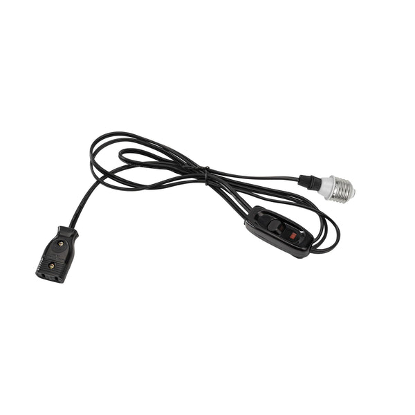 FSLiving 延長コード E26プラグ用コンセント 変換コード 照明用電線 ダウンライト/ソケットからテーブルに給電 コードつき ON/OFFスイッチ付き