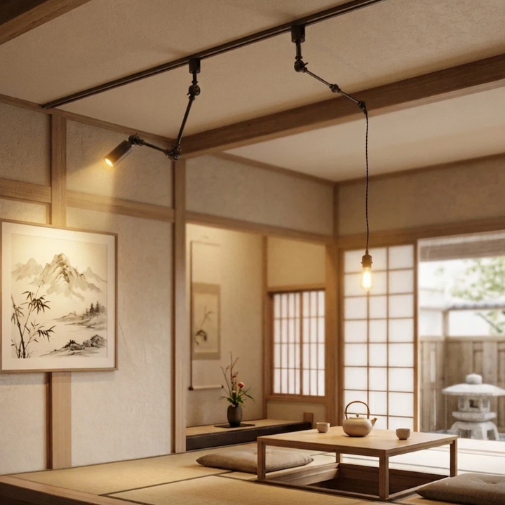 工事不要】可動式アーム ペンダントライト 3タイプ（ダクトレール用