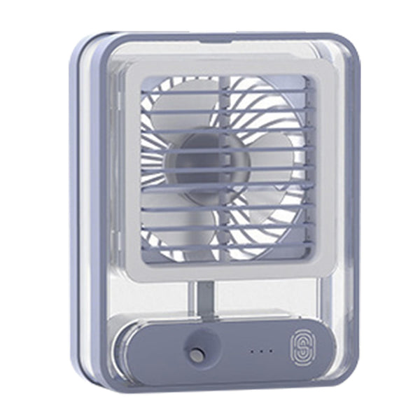 FSLiving 扇風機 USB 上下風向き調節 コードレス 携帯 手持ち 卓上 霧吹き 冷風機ミニ扇風機 卓上クーラー 小型 省エネ 読書 勉強 仕事 熱中症対策 ブルー